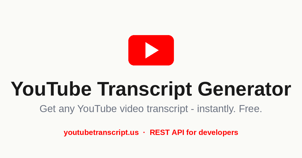Screenshot of YouTube Transcript Generator - Free Instant Transcripts